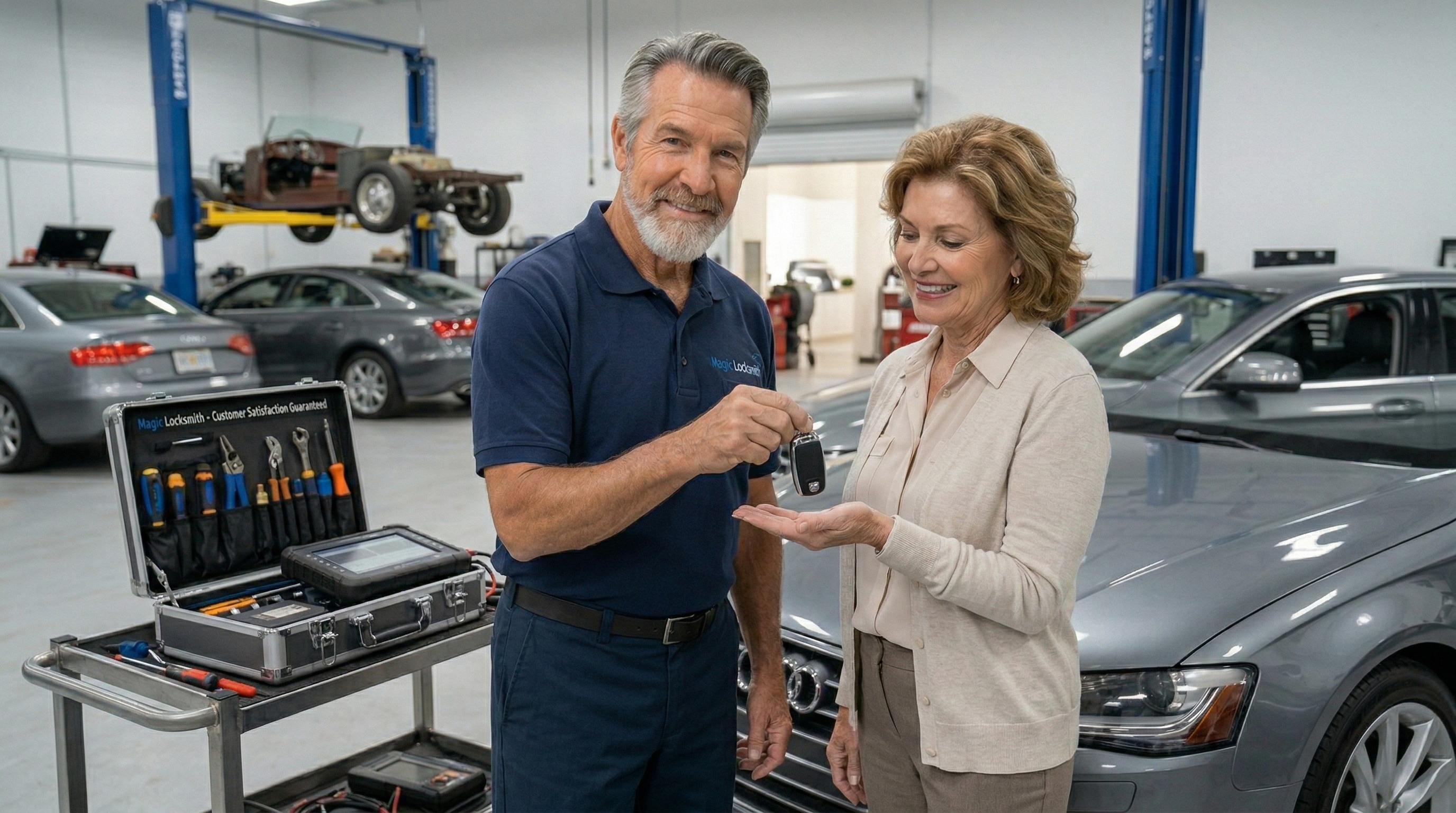 Customer Satisfaction and Key Handover by Locksmith.jpg in Elizabethtown, KY